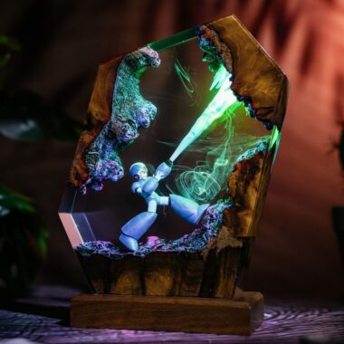Mega Man Blue Bomber Epoxy Lamp