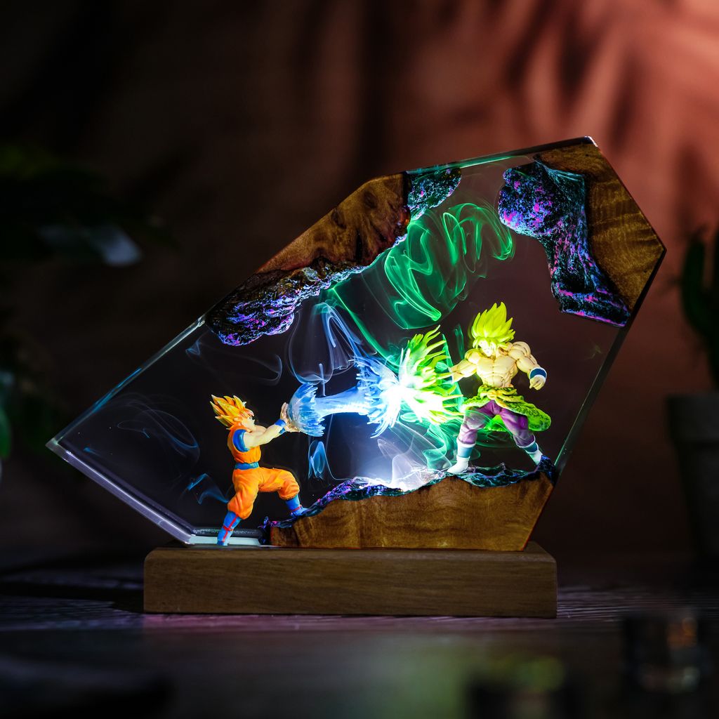 Goku vs Broly Dragon Ball Z Lamp 8 Dragon Ball Z Goku Broly Resin Lamp